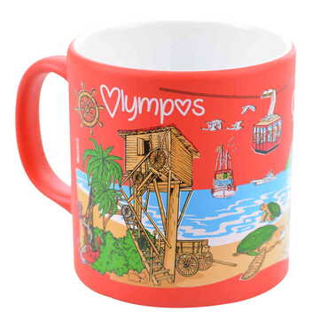 Olympos Themed Customised Serigraphy Printed Ceramic Mug 82x90 mm - Thumbnail