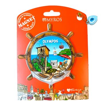 Olympos Themed Plastic Base UV Printed Custom Backing Carded Fridge Magnet - Thumbnail