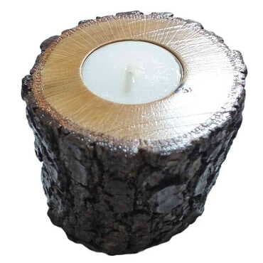 Wooden Candle Holder 7.5Cm