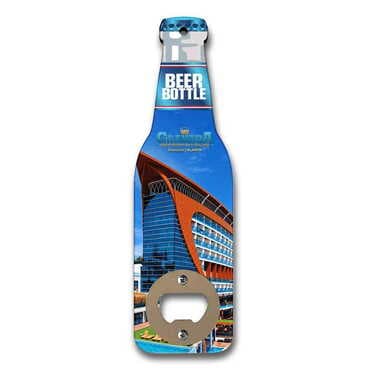 Hotel Themed Beer Bottle Shaped Printed MDF Wooden Bottle Opener 200x59 mm