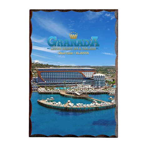 Toptan Otel Temalı Myros Ahsap Masif Pano Büyük 95x135 mm - 1