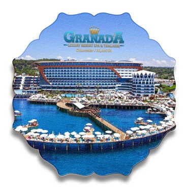 Hotel Themed Wooden Customised Starry Travel Coaster 100 mm