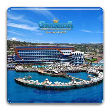 Myros - Otel Temalı Myros Büyük Kare Magnet 80x80 mm