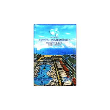Hotel Themed Epoxy Dome Rectangle Souvenir Fridge Magnet 80x55 cm - Standart - 2