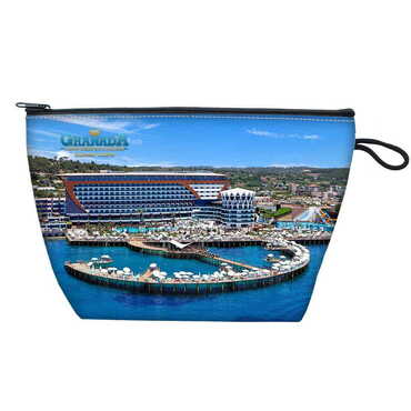 Toptan Otel Temalı Myros Küçük Körüklü Makyaj Çantası 145x220x70 mm - 3