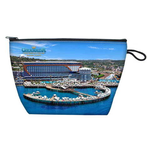 Toptan Otel Temalı Myros Küçük Körüklü Makyaj Çantası 145x220x70 mm - 3