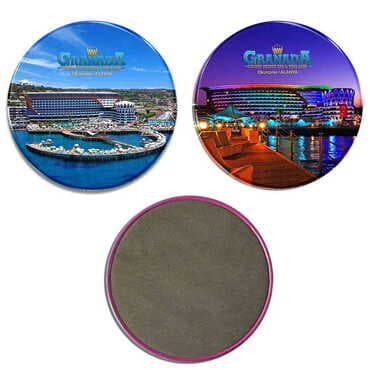 Hotel Themed Customised Metal Tin Coaster 90 mm