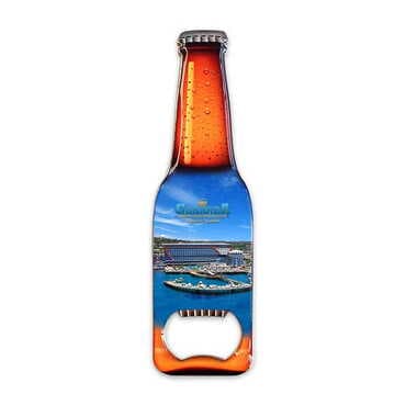 Hotel Themed Beer Bottle Shaped Metal Magnetic Bottle Opener 130x39 mm