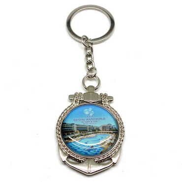 Hotel Themed Metal Anchor Keyring