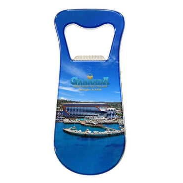 Hotel Themed Customizable Metal Magnetic Bottle Opener 95x42 mm