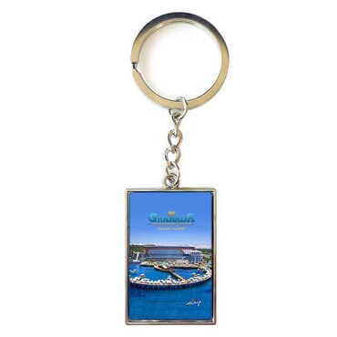 Hotel Themed Metal Rectangle Keychain 30x100 mm