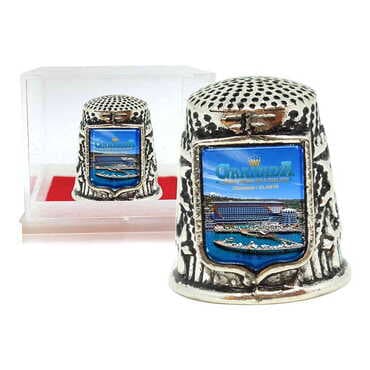 Hotel Themed Collectible Souvenir Thimble With Gift Box - Shield Shape 20x25 mm