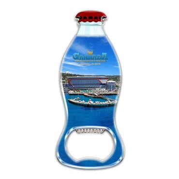 Hotel Themed Coke Bottle Shaped Metal Magnetic Bottle Opener 120x41 mm