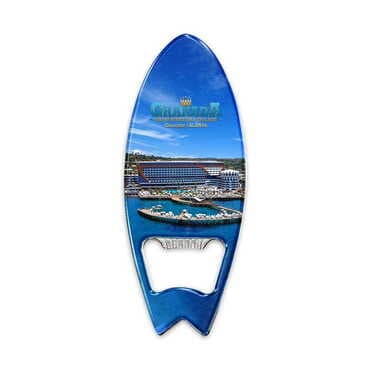 Toptan Otel Temalı Myros Metal Sörf Açacak Magnet 128x45 mm
