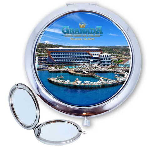 Toptan Otel Temalı Myros Metal Yuvarlak Ayna 70x11 mm - 1