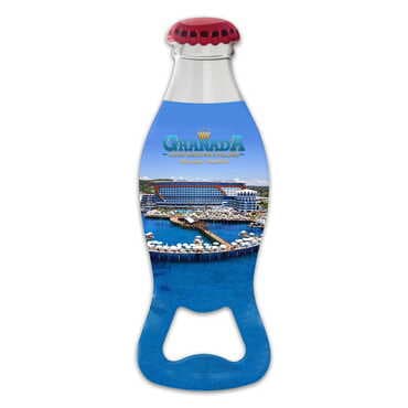 Hotel Themed Customised Uv Printed Coca Cola Bottle Shape Plastic Base Bottle Opener 42x120 mm