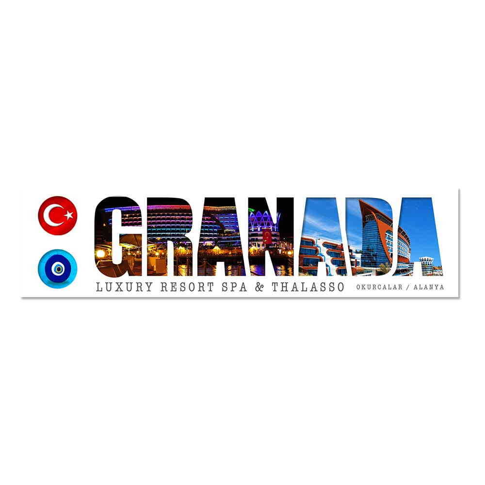 Toptan Otel Temalı Myros Yazı Ahşap Magnet