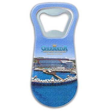 Hotel Themed Customised Uv Printed Plastic Base Plastic Base Bottle Opener 95x43 mm