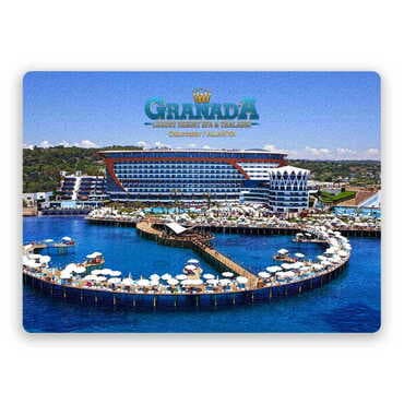 Hotel Themed Wooden Uv Printed Souvenir Fridge Magnet 93x68 mm