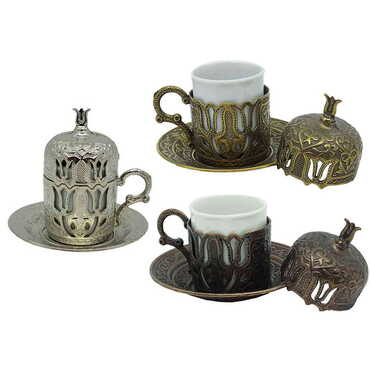 Myros - Ottoman Style Metal Turkish Coffee Cup