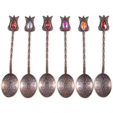 Ottoman Style Metal Turkish Tea Spoon - Thumbnail