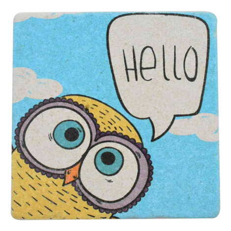 Owl Themed Bathroom Stone Drain Cover 100x100 mm - 5