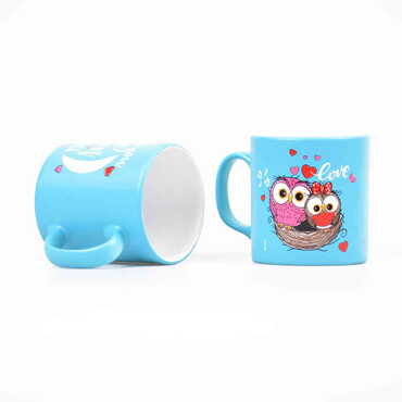 Owl Themed Ceramic Custom Printed Mug - Thumbnail