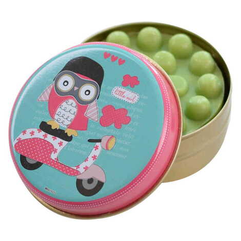 Owl Themed Custom Print Metal Tin Soap Box