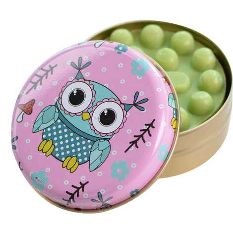 Owl Themed Custom Print Metal Tin Soap Box