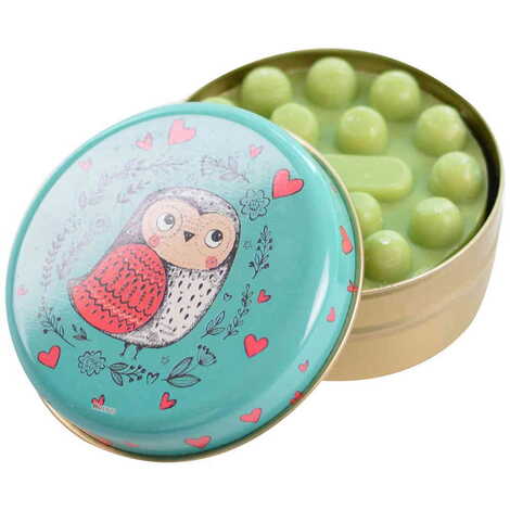 Owl Themed Custom Print Metal Tin Soap Box