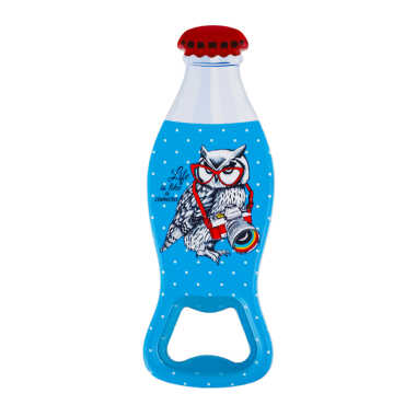 Owl Themed Myros Balık Bottle Opener Refrigerator Magnet 42x130 mm - 1