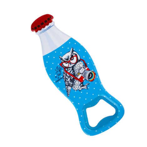 Owl Themed Myros Balık Bottle Opener Refrigerator Magnet 42x130 mm - 2