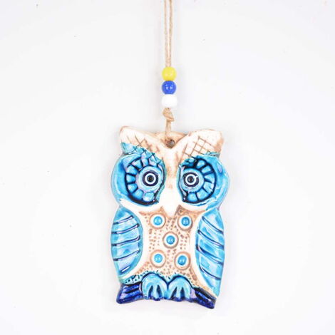 Owl Themed Nautical Ceramics First Size Wall Hanging