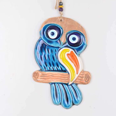 Myros - Owl Themed Nautical Ceramics Fourth Size Wall Hanging