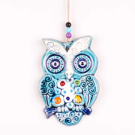 Owl Themed Nautical Ceramics Second Size Wall Hanging