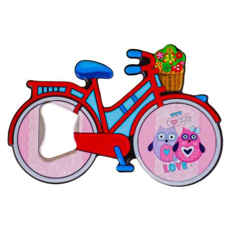 Owl Themed UV Bicycle Bottle Opener - 1
