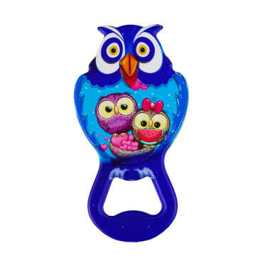 Owl Themed UV Printed Owl Bottle Opener - 1