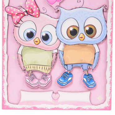 Owl Themed Wooden Customised Door Sign Board 200x290 Mm - Thumbnail