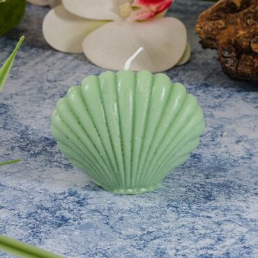 Oyster Shaped Candle 9X5 Cm - Thumbnail