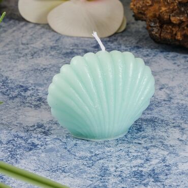 Oyster Shaped Candle 9X5 Cm - Thumbnail