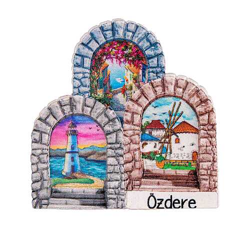 Özdere Temalı Myros Yöresel Polyester Magnet - 1