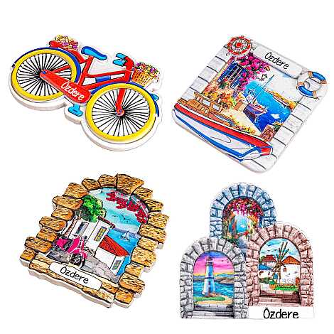 Özdere Temalı Myros Yöresel Polyester Magnet - 2