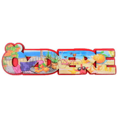 Ozdere Themed Wooden Customised 2D Souvenir Fridge Magnet