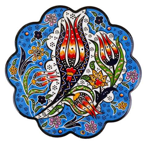 Özel Kabartma Serigrafi Baskılı Seramik Papatya Bardak Altlığı 110 Mm - 1