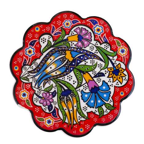 Özel Kabartma Serigrafi Baskılı Seramik Papatya Bardak Altlığı 110 Mm - 3