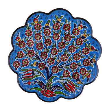Özel Kabartma Serigrafi Baskılı Seramik Papatya Bardak Altlığı 110 Mm - 5