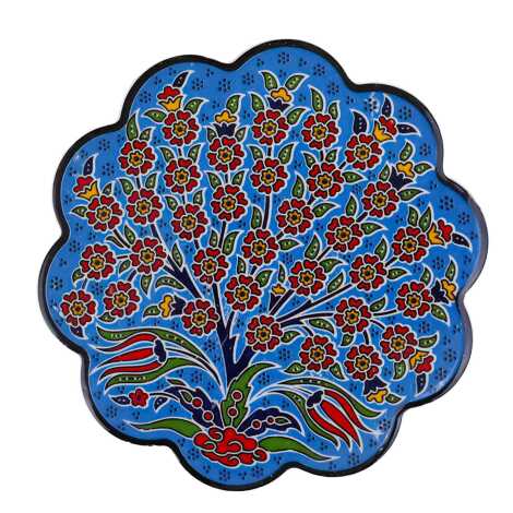 Özel Kabartma Serigrafi Baskılı Seramik Papatya Bardak Altlığı 110 Mm - 5