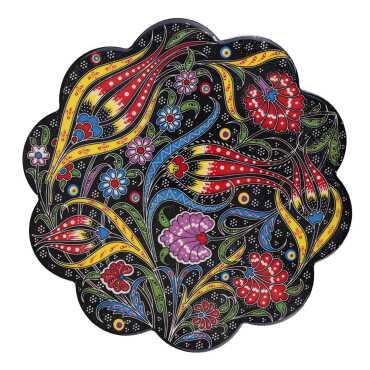 Özel Kabartma Serigrafi Baskılı Seramik Papatya Nihale 180 Mm - Myros