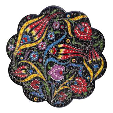 Özel Kabartma Serigrafi Baskılı Seramik Papatya Nihale 180 Mm - 3