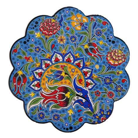 Özel Kabartma Serigrafi Baskılı Seramik Papatya Nihale 180 Mm - 5